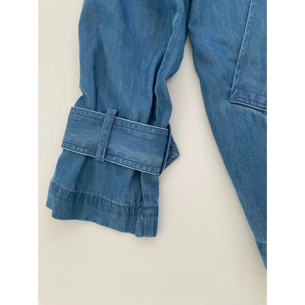 Nic + Zoe Denim Jacket Size MED Old Money Preppy Beach Boho Classic - Picture 6 of 16